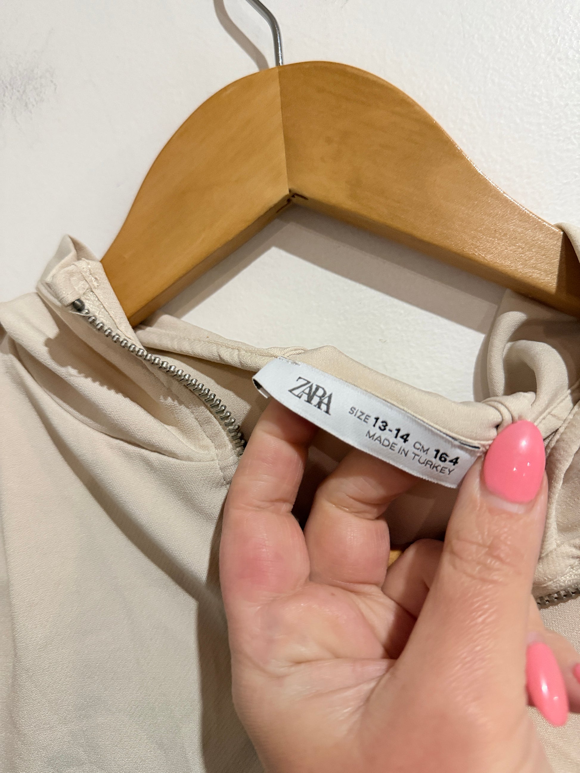 Zara Colorblock Quarter-zip Hoodie Size 13-14