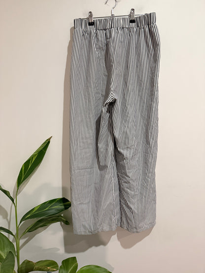 Brand Unknown Striped Wide-leg Trousers Size L | Waist 74cm