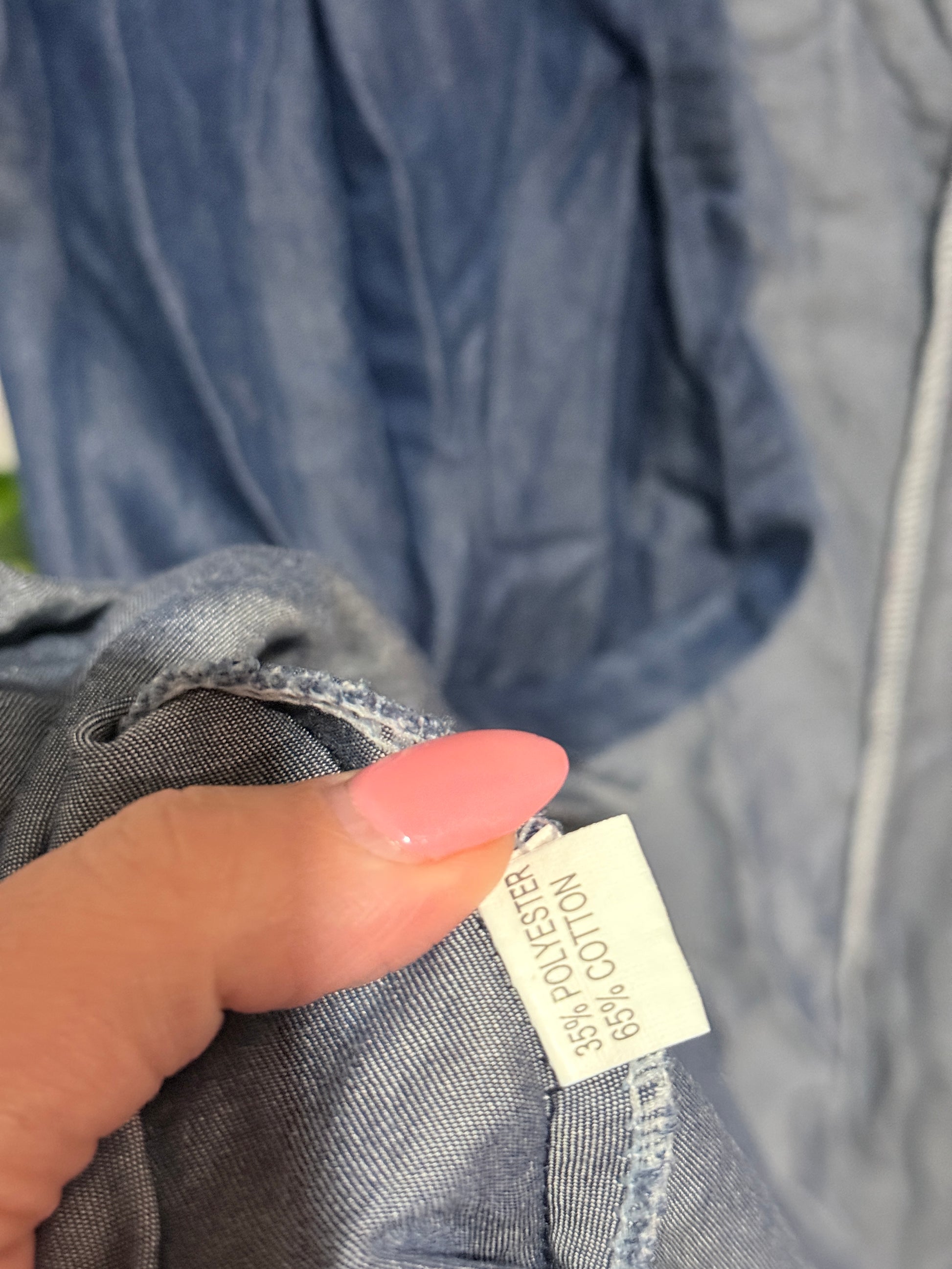 Shining Denim Maxi Dress Size 2XL | U/Arm to U/Arm 59cm