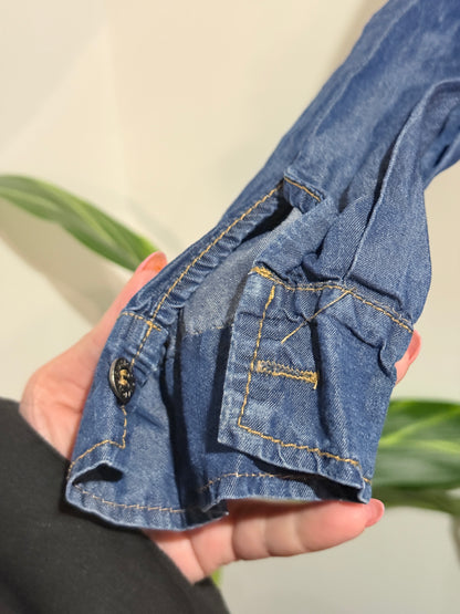 Shining Denim Maxi Dress Size 2XL | U/Arm to U/Arm 59cm