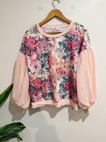 Charlo Floral Sweatshirt Size 8