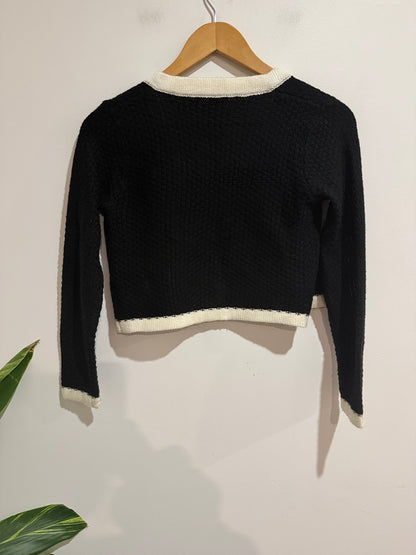 Chic A Booti Cropped Open-front Cardigan Size M