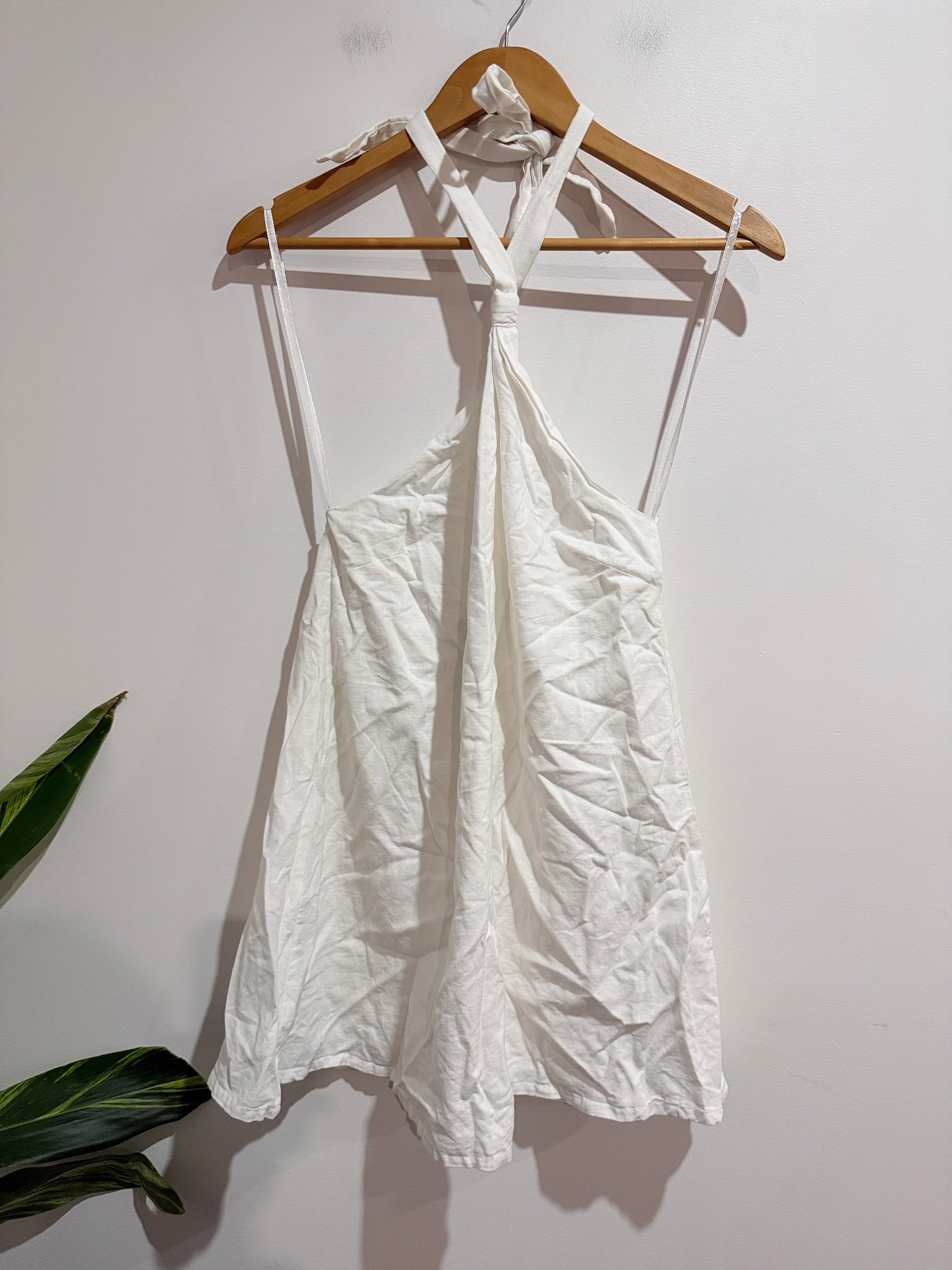 Bamboo Blonde Halter Mini Dress Size 8