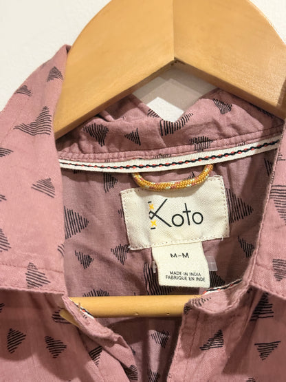 Koto Button-down Shirt Size M-M | U/Arm to U/Arm 55cm