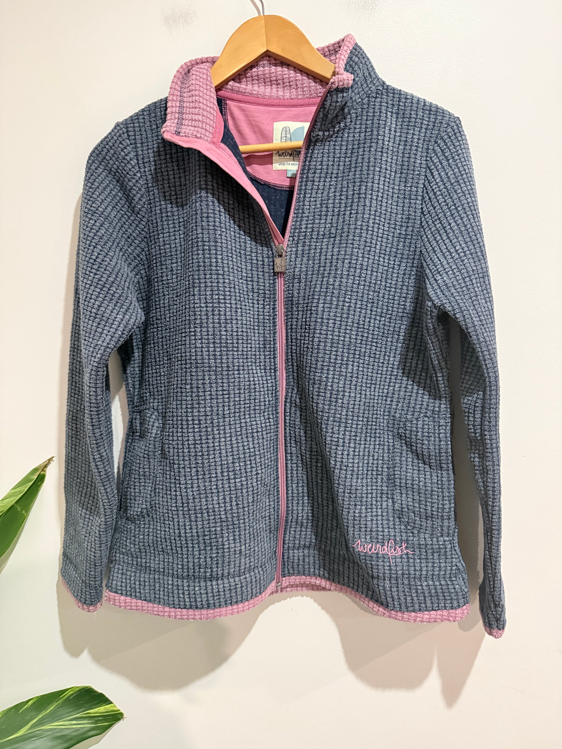 Weird Fish Full Zip Grid Fleece Size 12