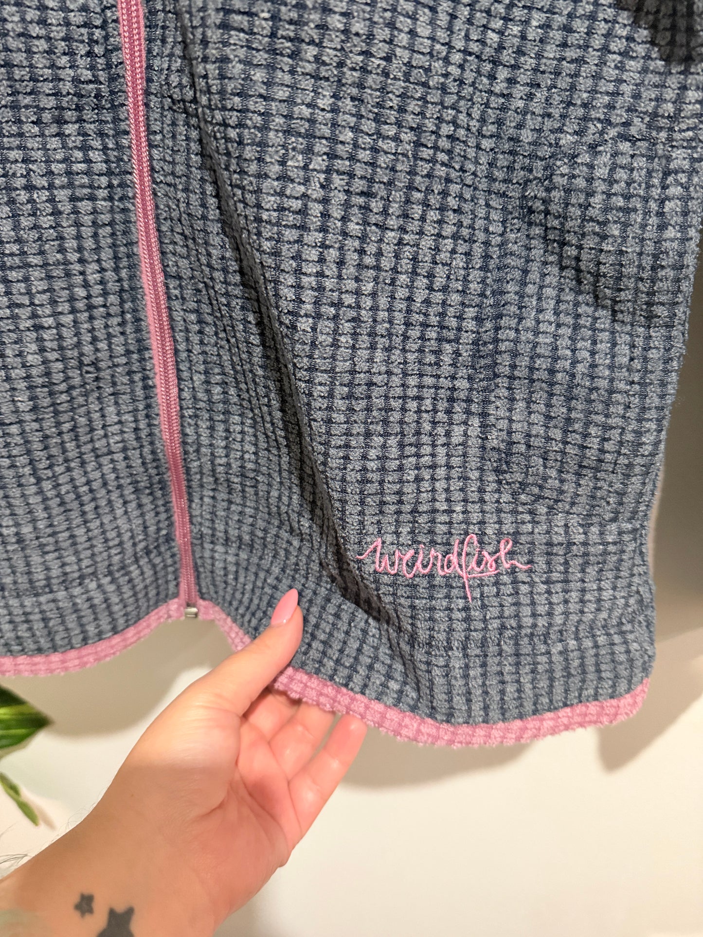 Weird Fish Full Zip Grid Fleece Size 12