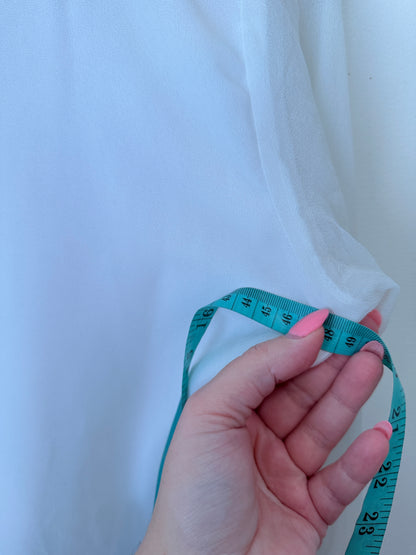Brand Unknown Sheer Embroidered Shirt Size S | U/Arm to U/Arm 49cm