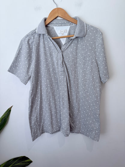 Capture Polka Dot Polo Shirt Size 10