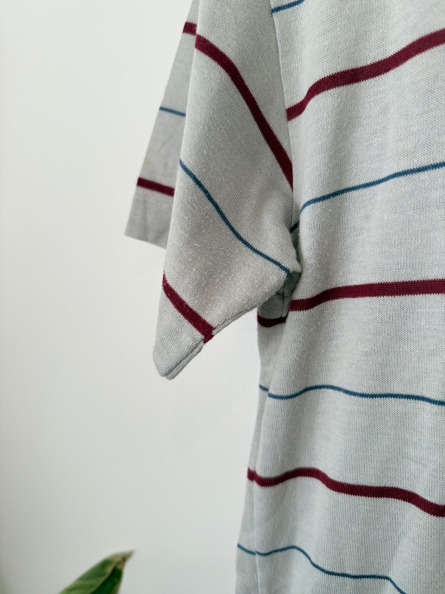 Hugh Wrights Striped Ringer T-shirt Size M | U/Arm to U/Arm 46cm
