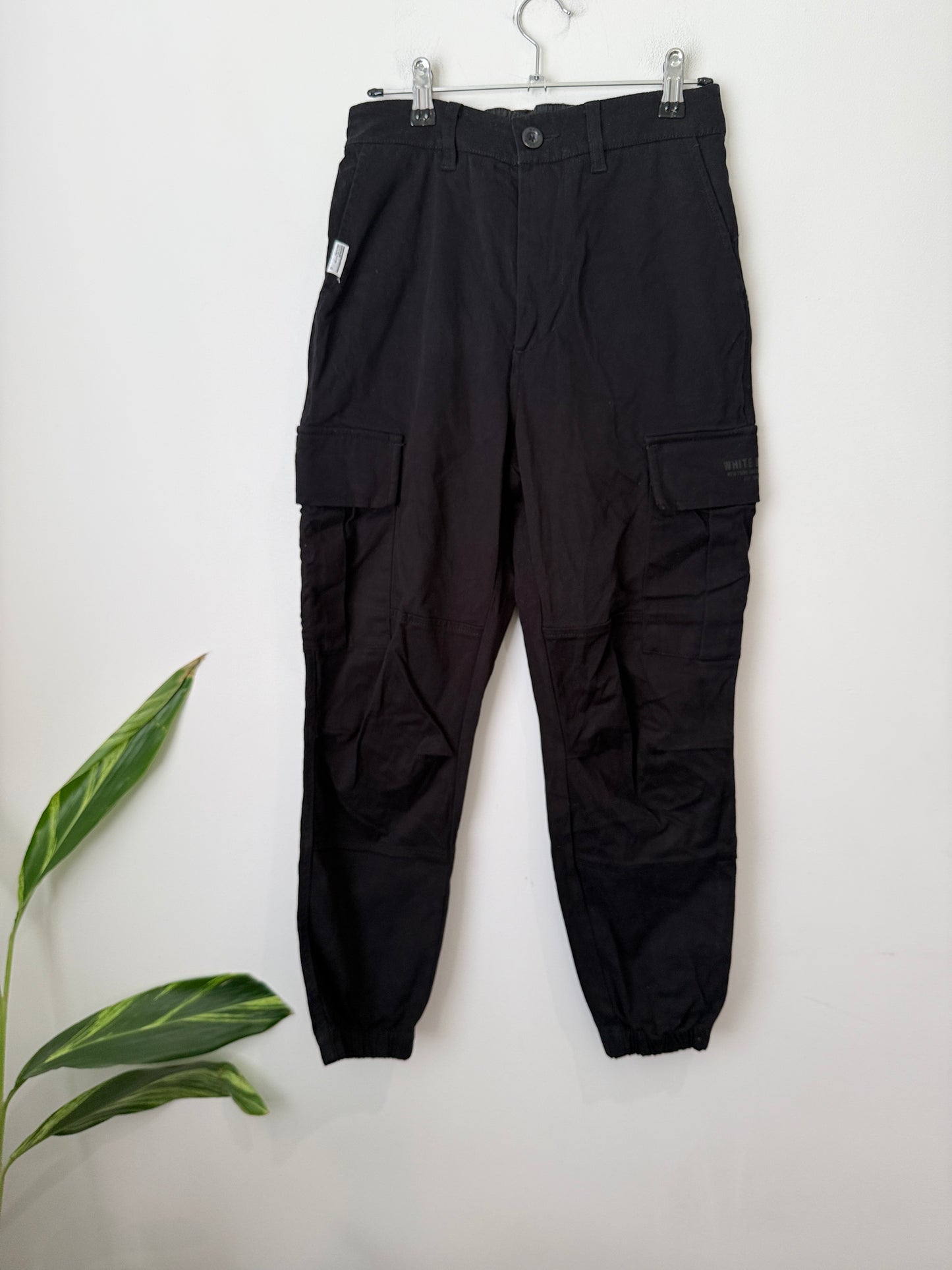 White Denim Kids Cargo Trousers