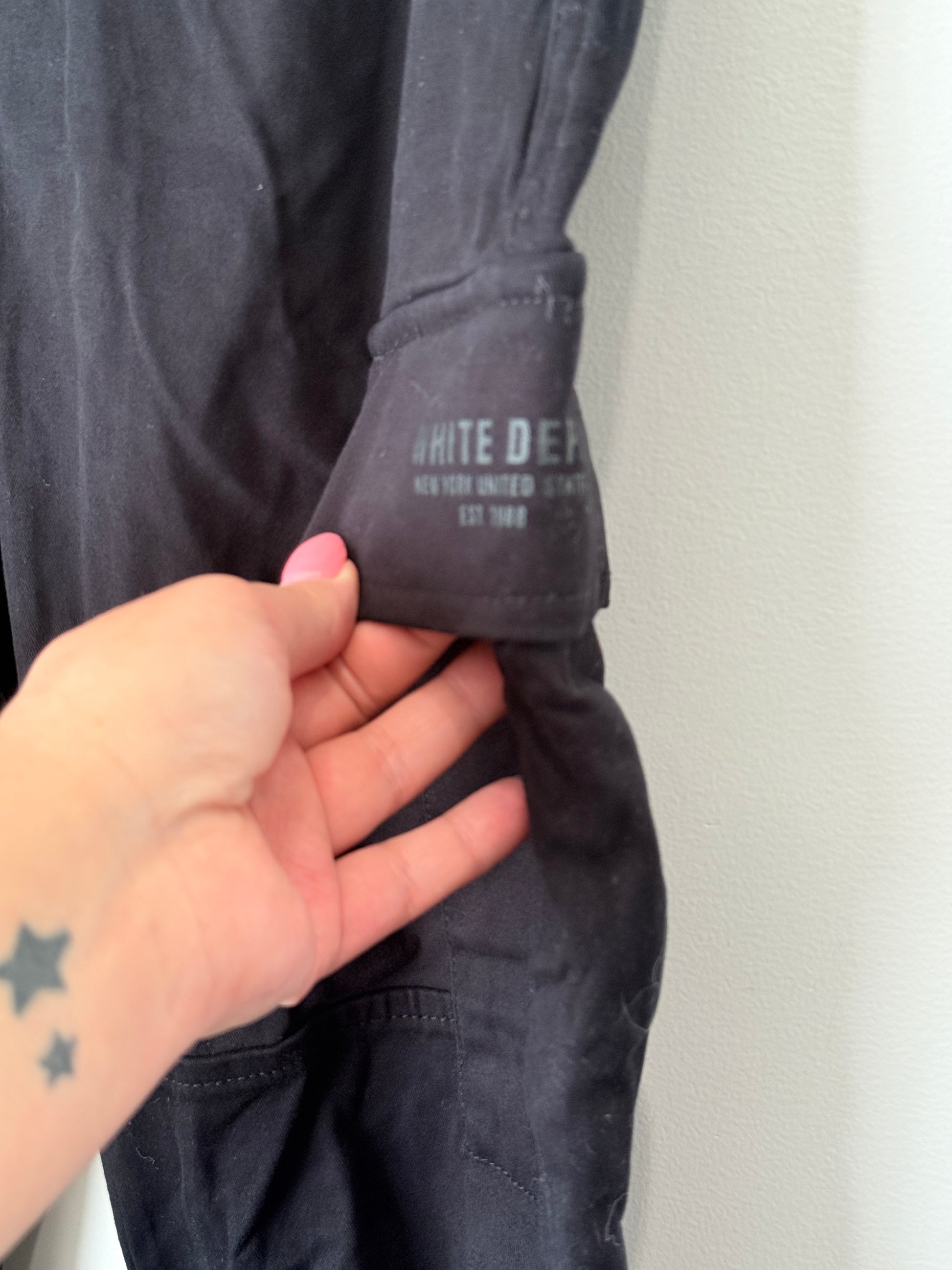 White Denim Kids Cargo Trousers