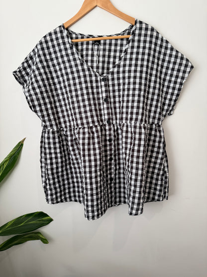 Emery Rose Gingham Plaid Shirt Size 1XL