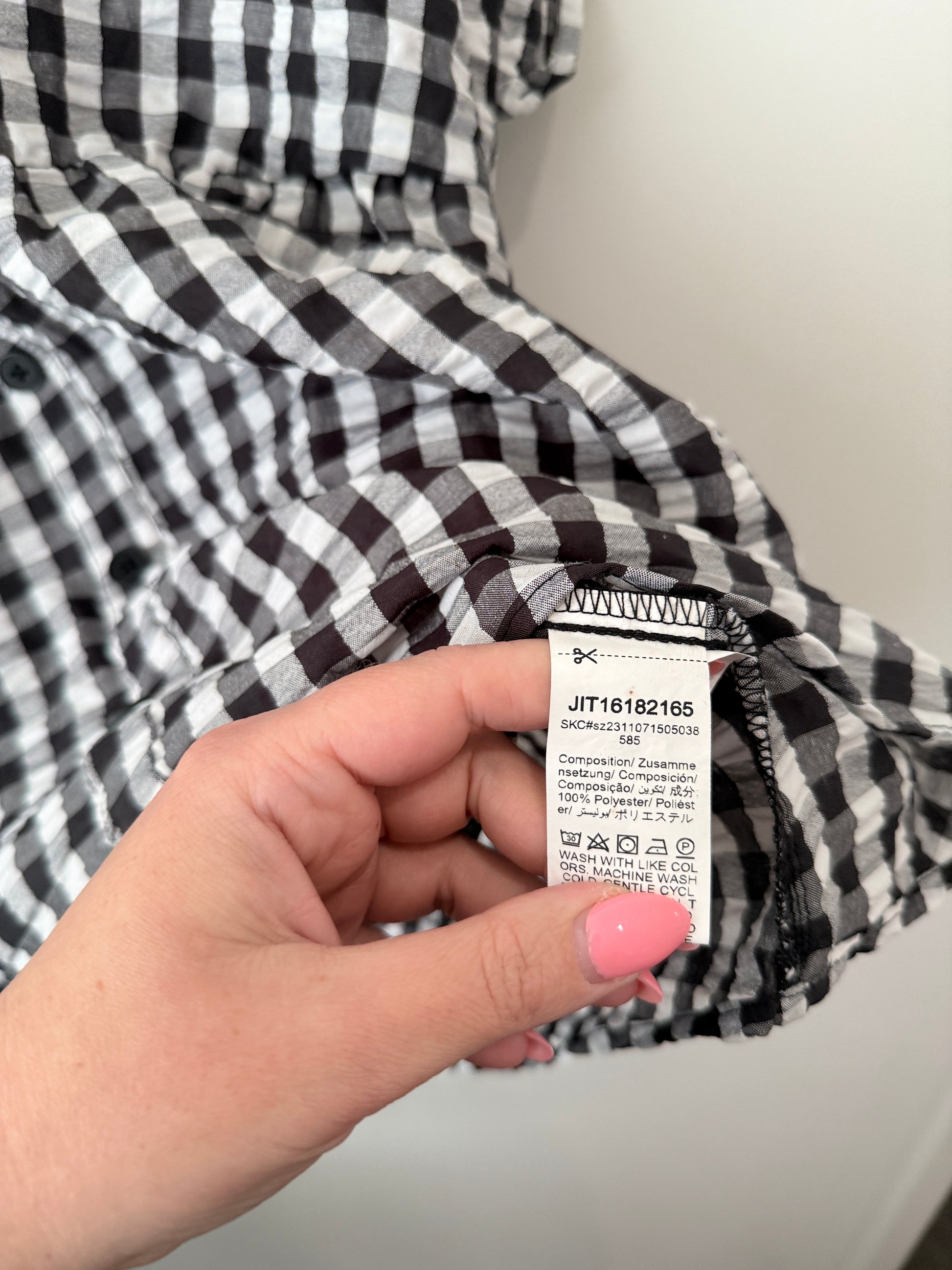 Emery Rose Gingham Plaid Shirt Size 1XL