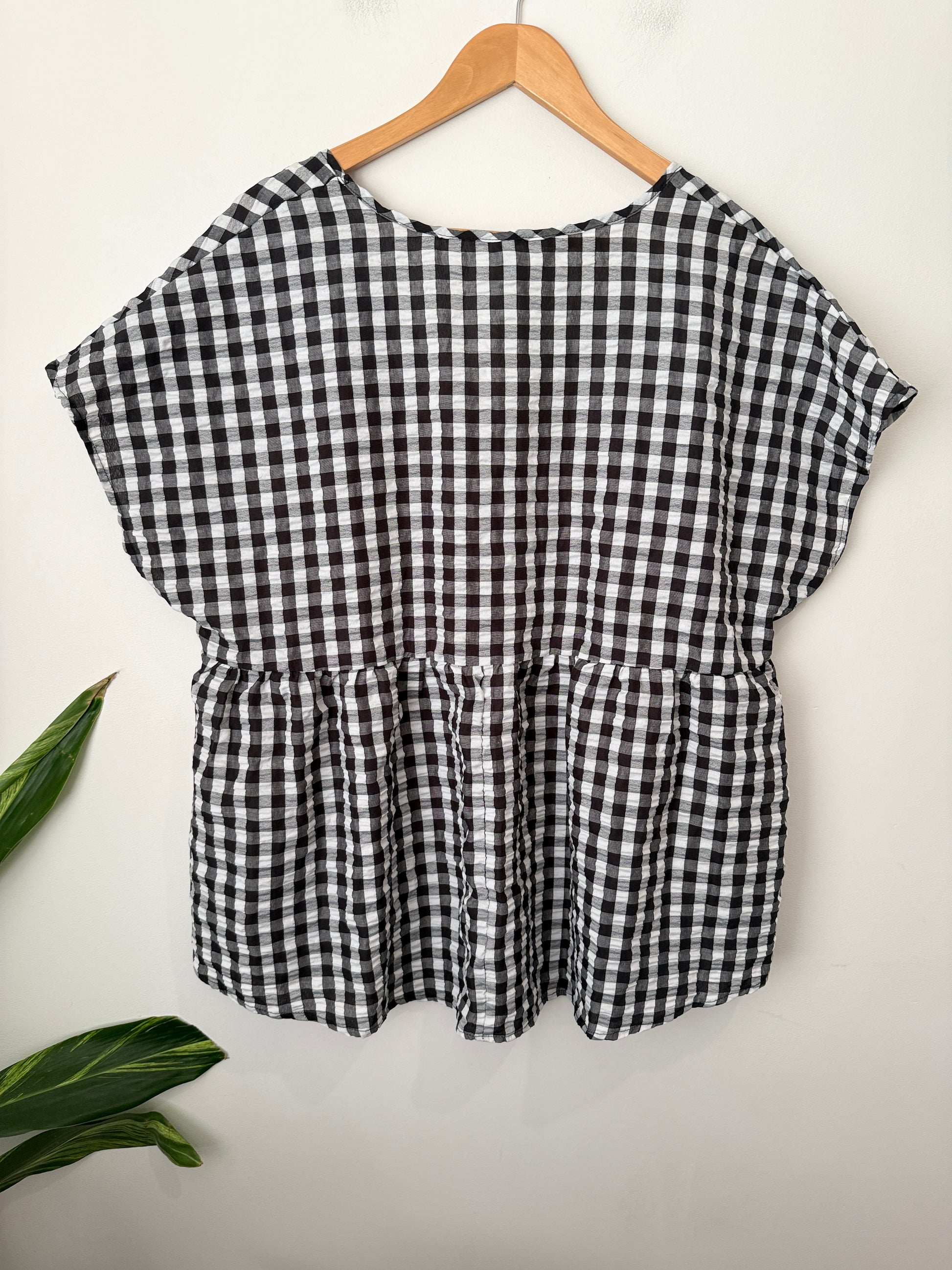 Emery Rose Gingham Plaid Shirt Size 1XL