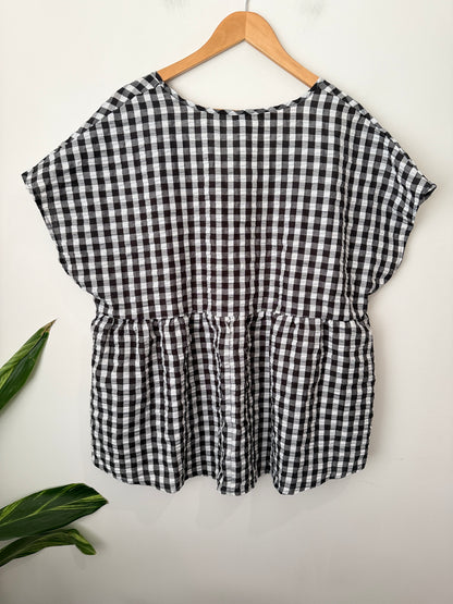 Emery Rose Gingham Plaid Shirt Size 1XL