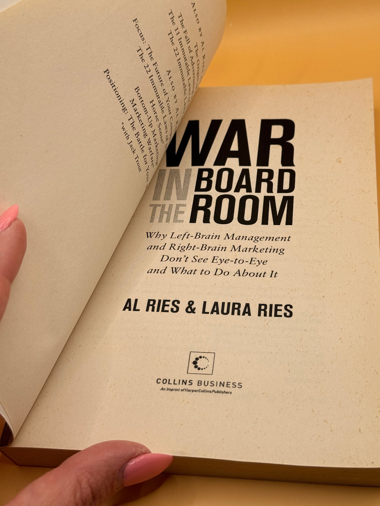 War in the Boardroom by Al Ries and Laura Ries
