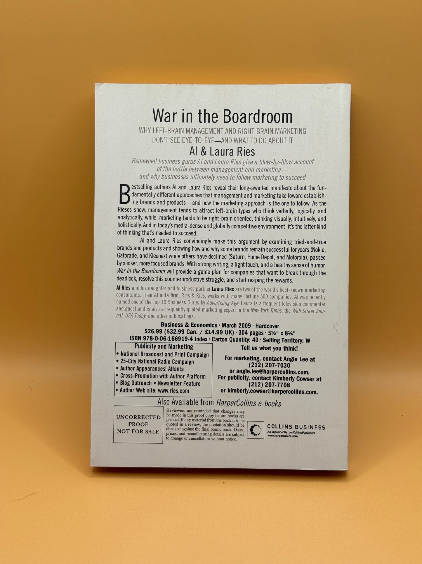War in the Boardroom by Al Ries and Laura Ries