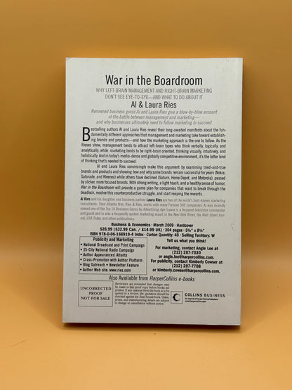 War in the Boardroom by Al Ries and Laura Ries