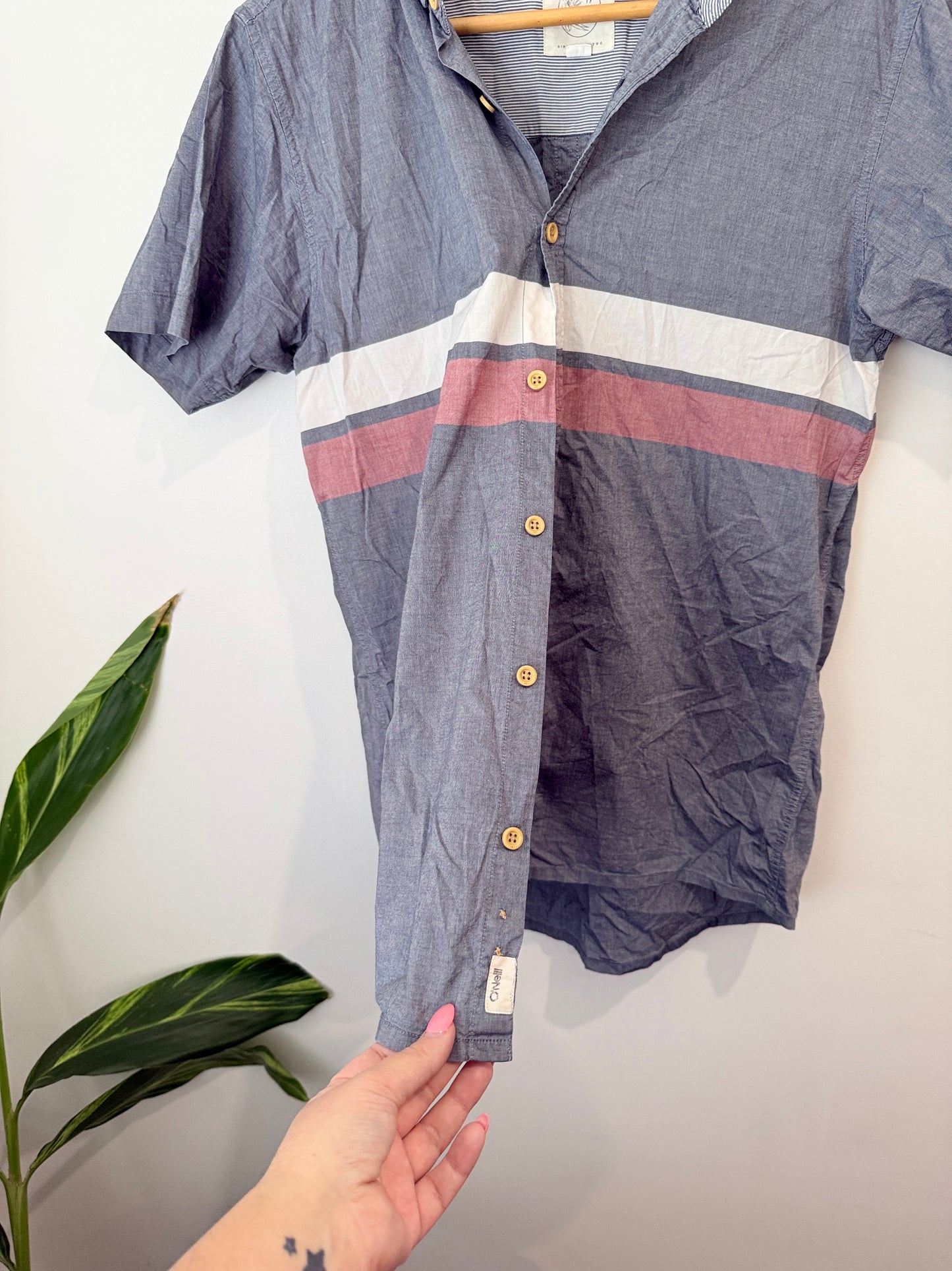 The Originals Chest Stripe Short Sleeve Shirt Size M