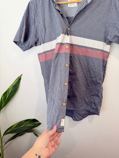 The Originals Chest Stripe Short Sleeve Shirt Size M