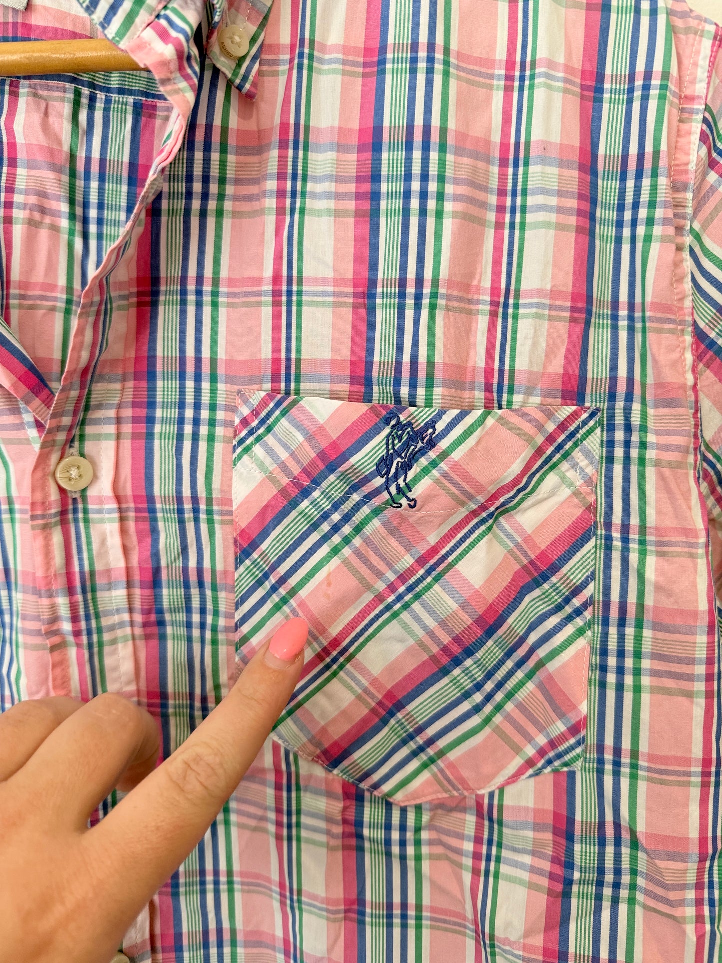 Ashworth Short Sleeve Check Shirt Size L