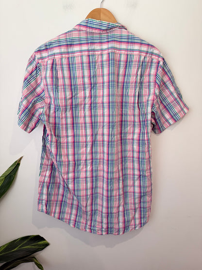 Ashworth Short Sleeve Check Shirt Size L
