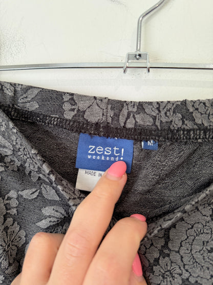 Zest Weekend! Charcoal Grey Skinny-fit Pants Size M