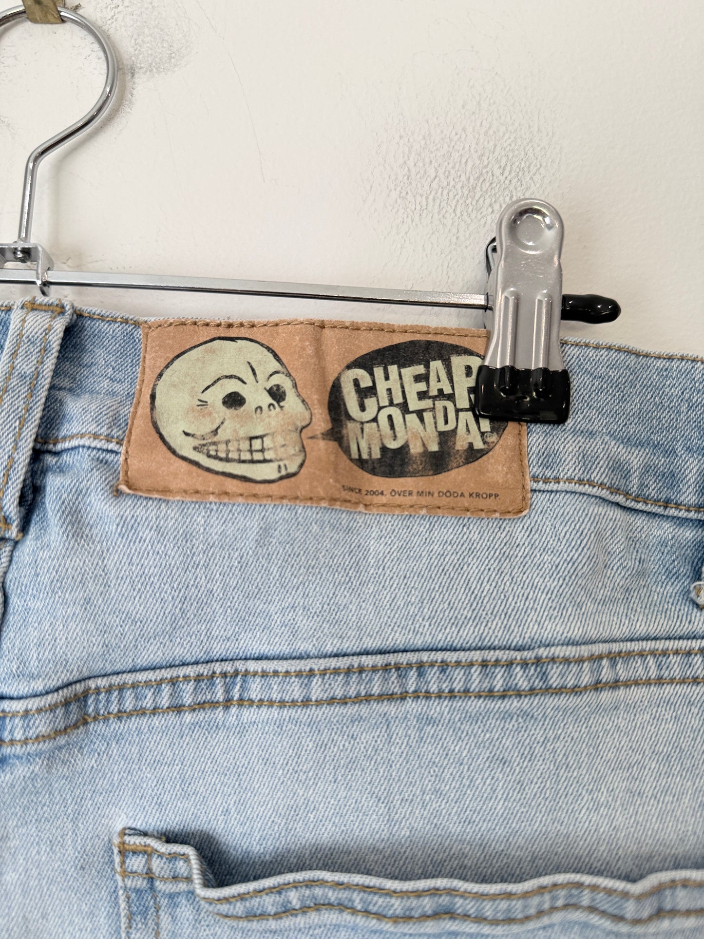 Cheap Monday Light-wash Denim Shorts Size 36/34 | Waist 88cm