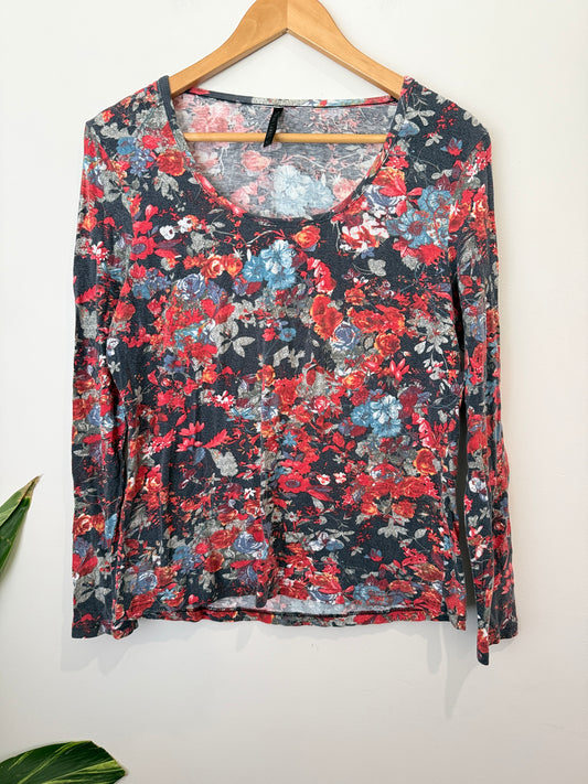Twin Lakes Multi-colored Long-sleeve Top Size M
