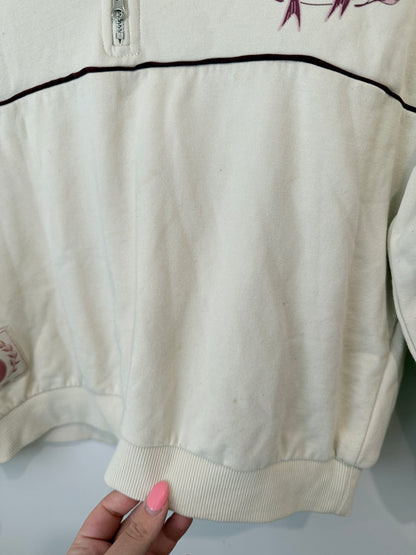 Miss Mango Quarter-zip Pullover Sweatshirt Size 14