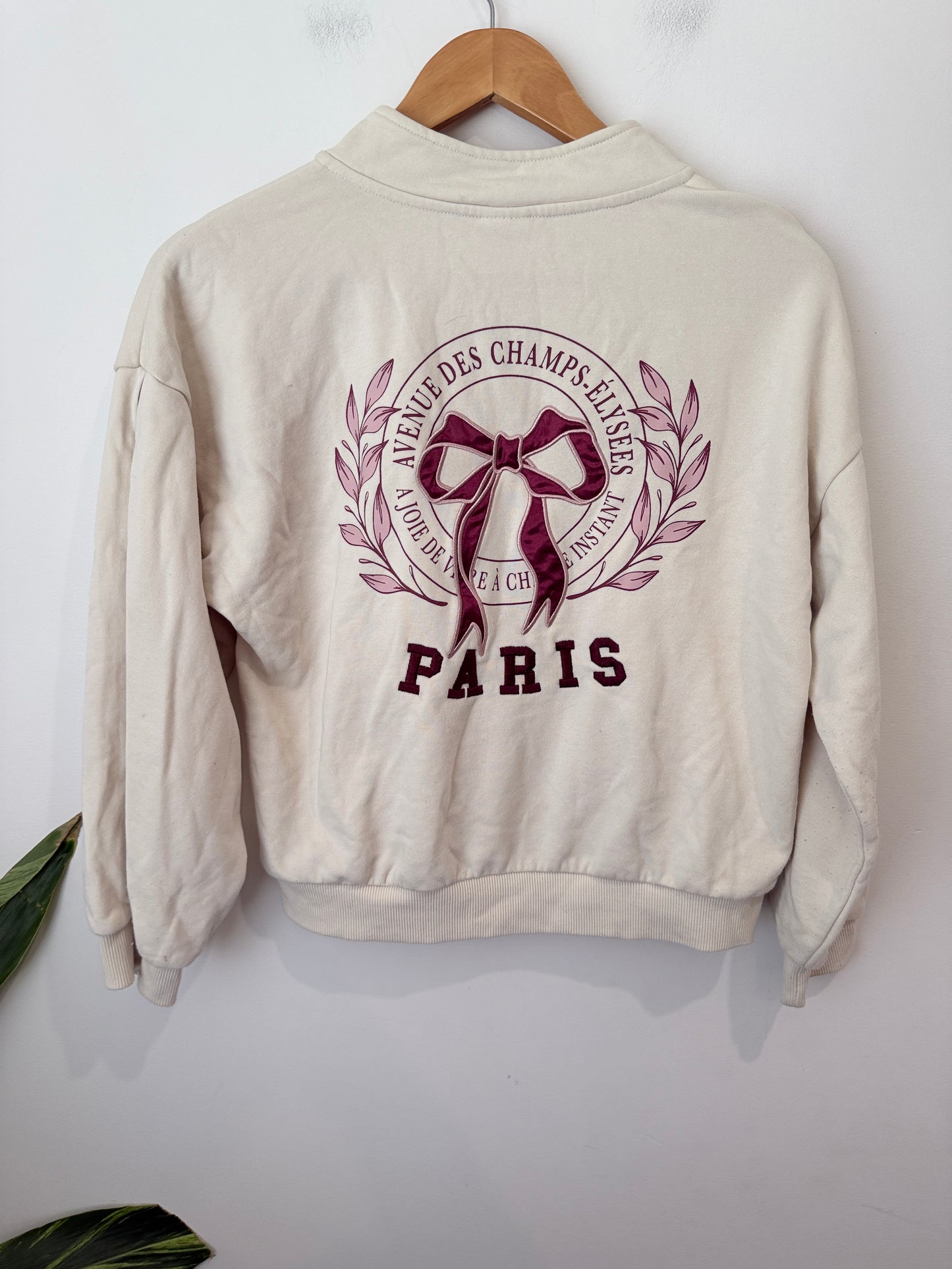 Miss Mango Quarter-zip Pullover Sweatshirt Size 14