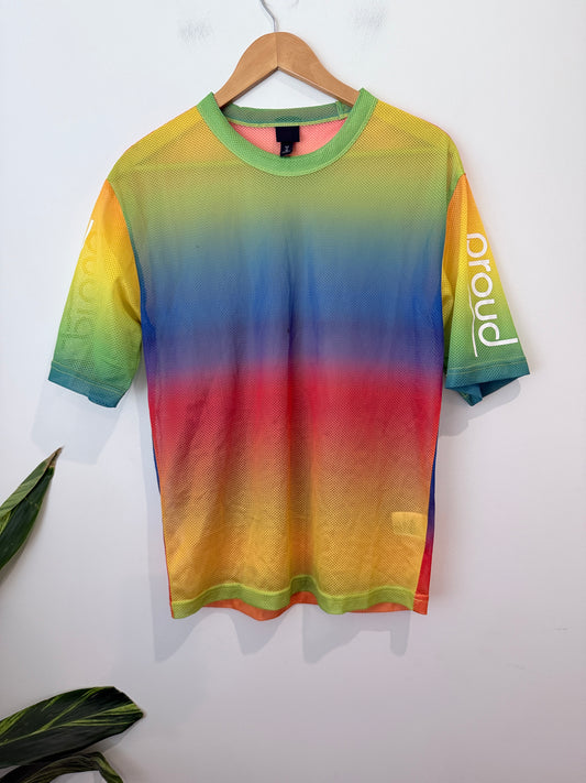 H & M Rainbow Mesh T-shirt Size XS