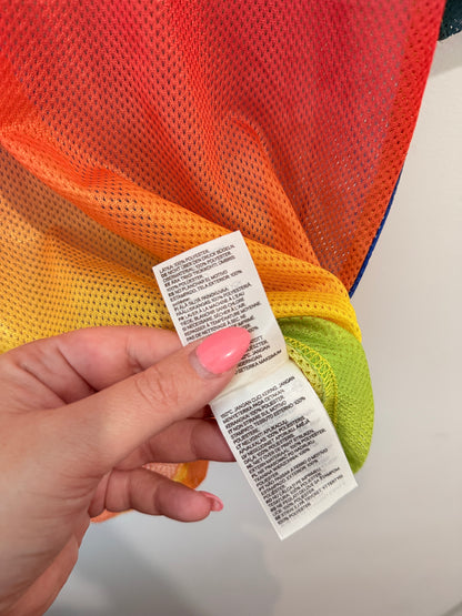 H & M Rainbow Mesh T-shirt Size XS
