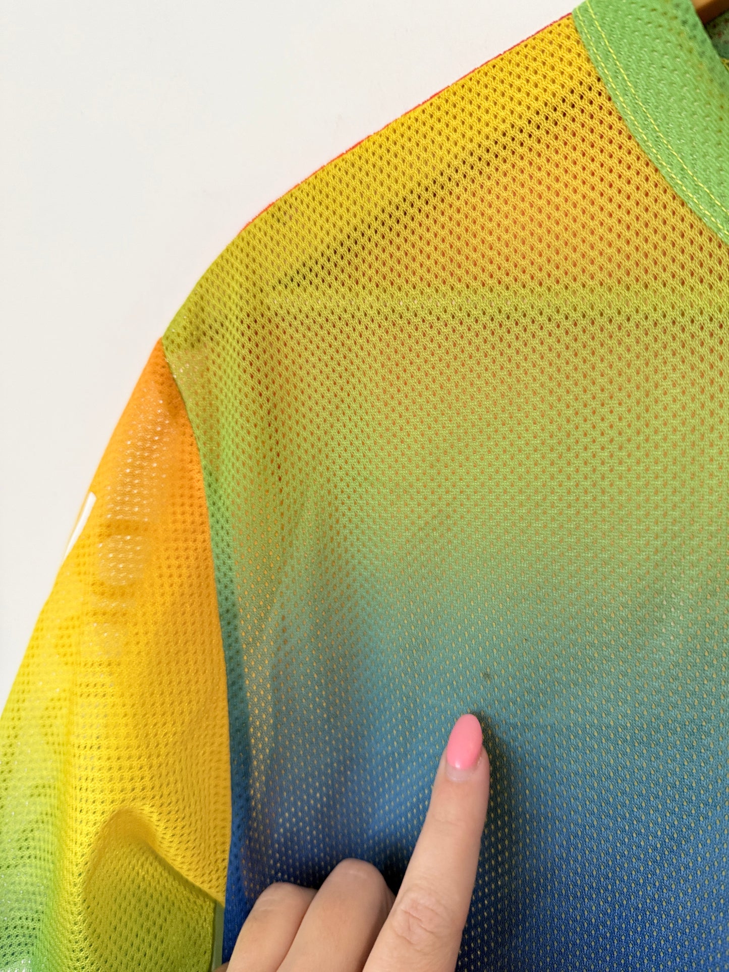 H & M Rainbow Mesh T-shirt Size XS