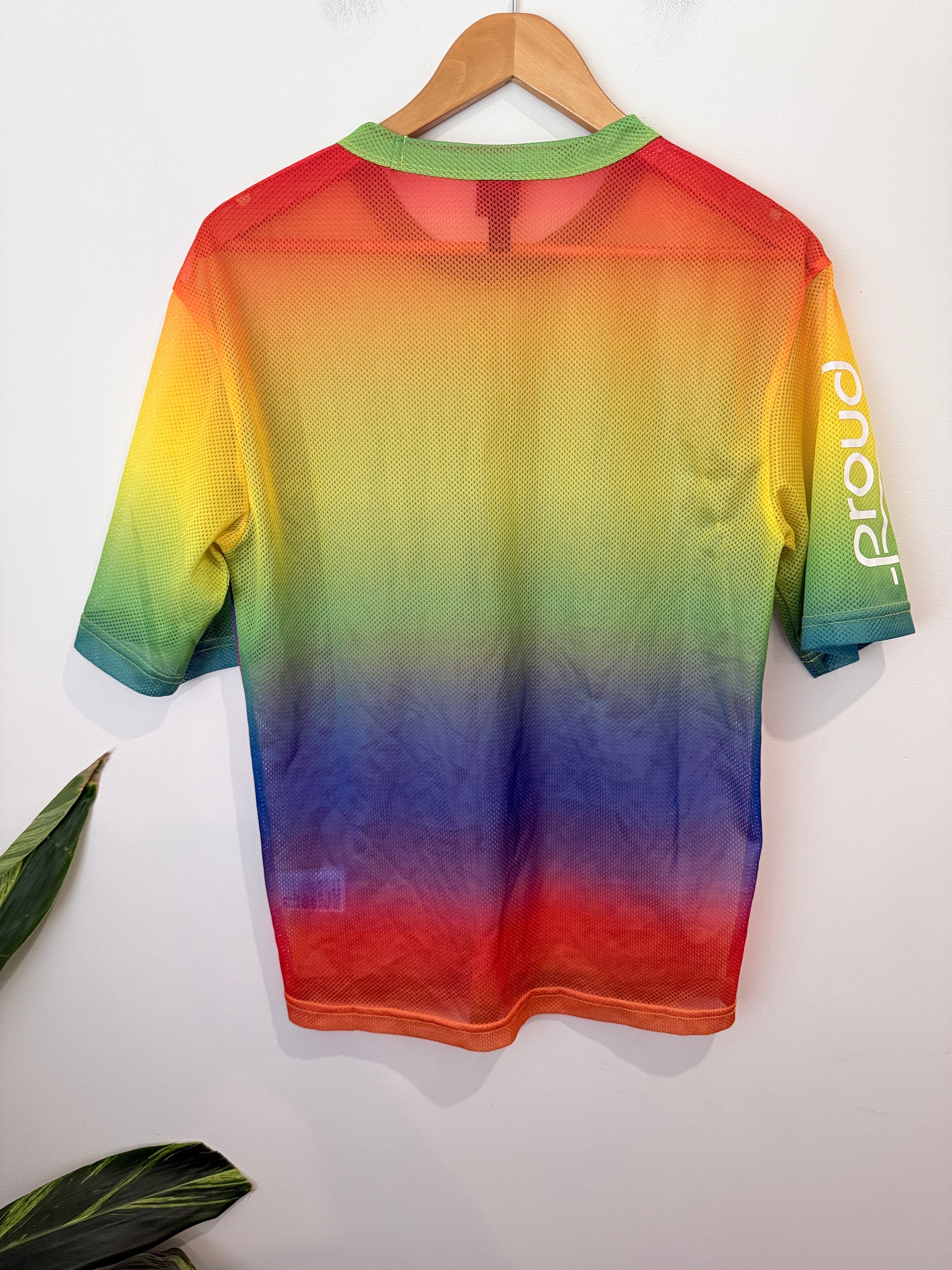 H & M Rainbow Mesh T-shirt Size XS