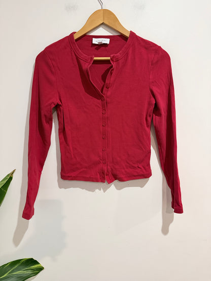 Witchery Ribbed Button-up Cardigan Size S