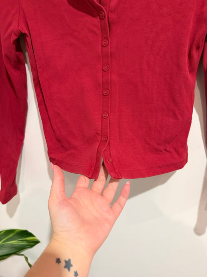 Witchery Ribbed Button-up Cardigan Size S