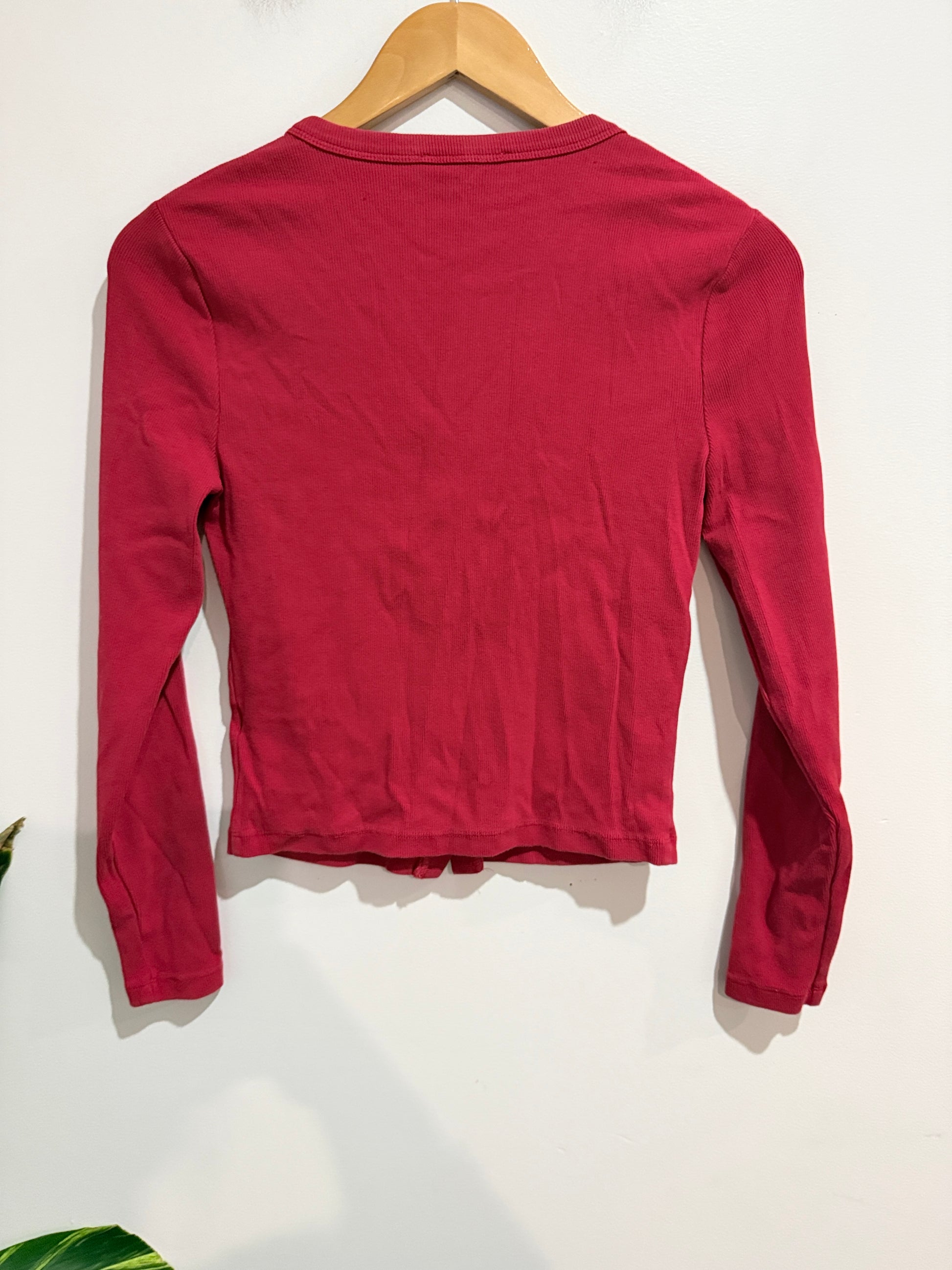 Witchery Ribbed Button-up Cardigan Size S