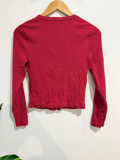 Witchery Ribbed Button-up Cardigan Size S