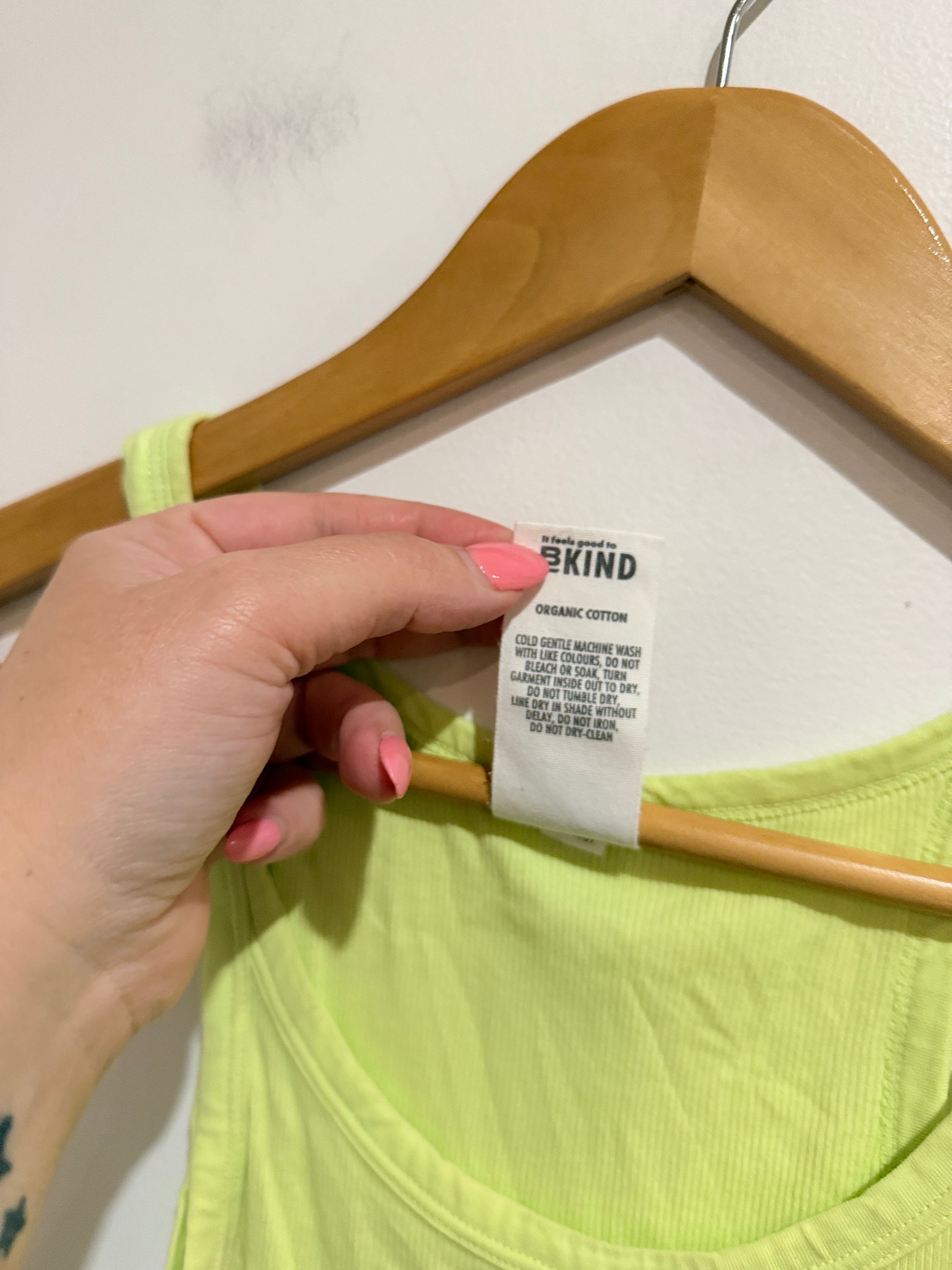 Bonds Organics Ribbed Tank Top Size 14