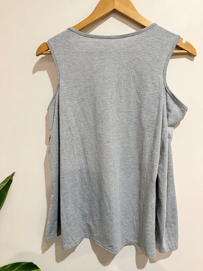 Brand Unknown Cold-shoulder Tank Top Size M | U/Arm to U/Arm 43cm