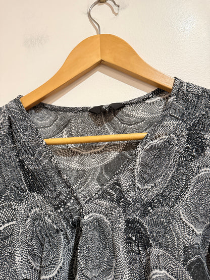 Fig Long-sleeve Paisley Top