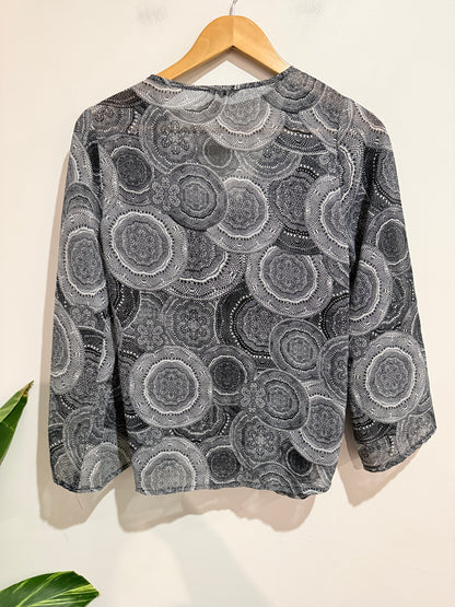 Fig Long-sleeve Paisley Top