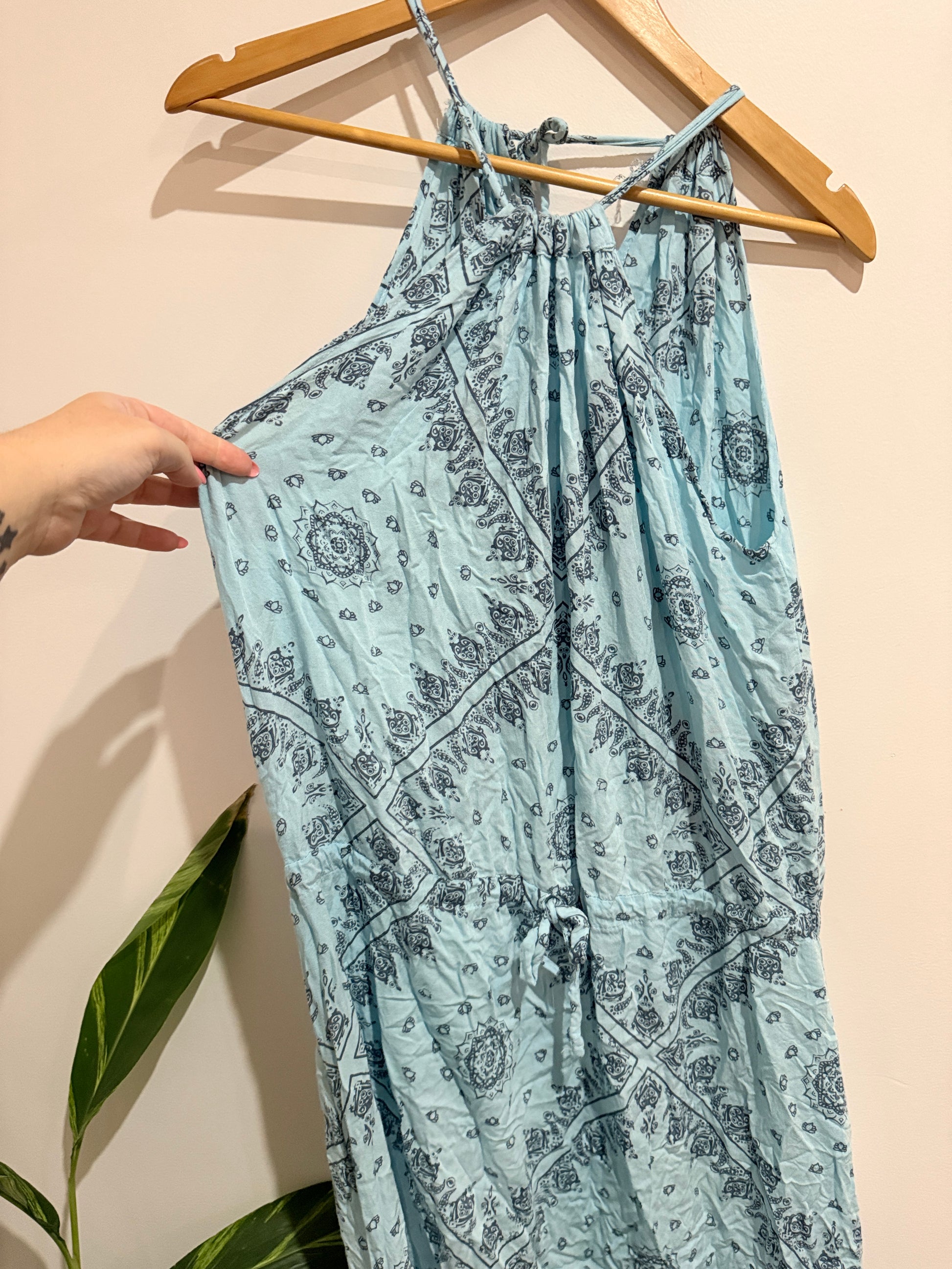 Paisley Halter Maxi Dress Size U/Arm to U/Arm 51cm