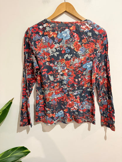 Twin Lakes Long-sleeve Floral Top Size M