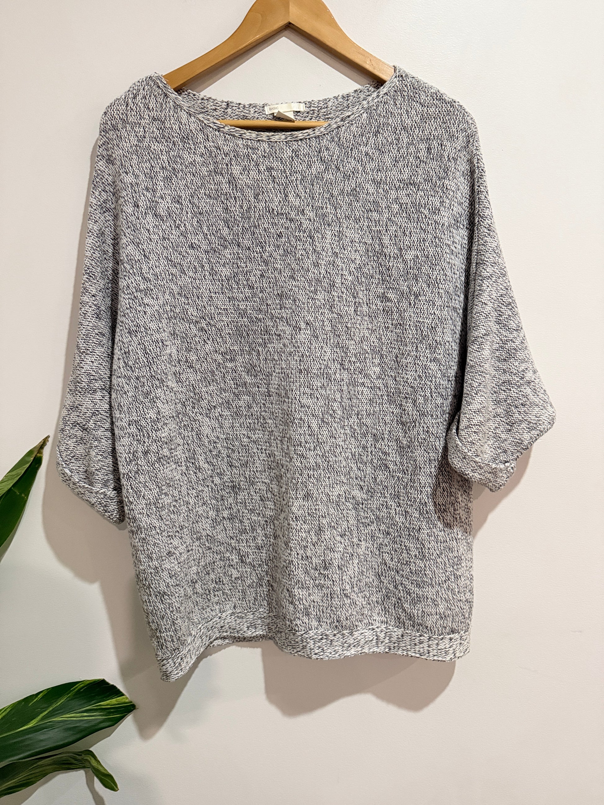 H & M Basic Marled Knit Sweater Size L