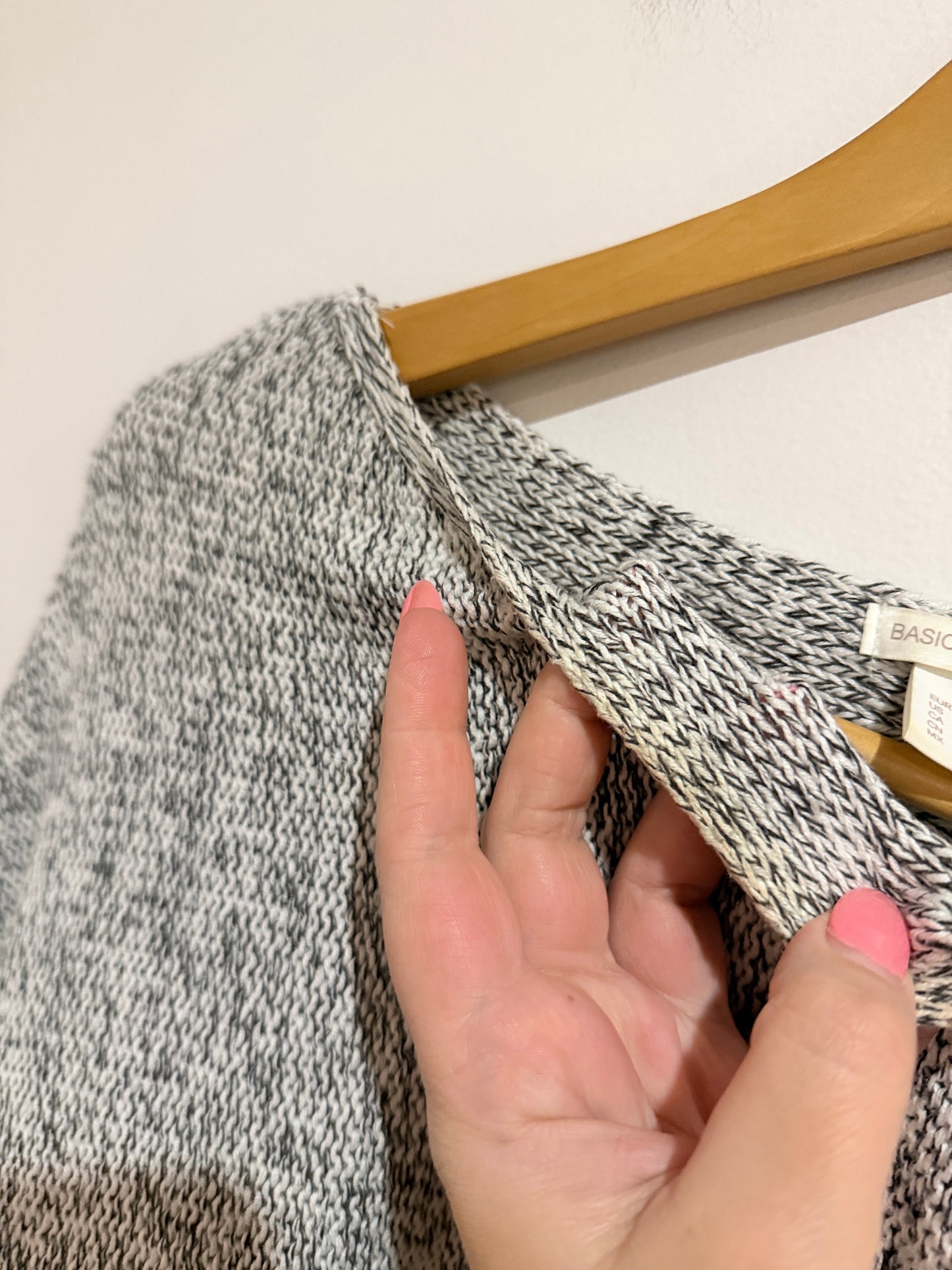 H & M Basic Marled Knit Sweater Size L