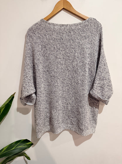H & M Basic Marled Knit Sweater Size L