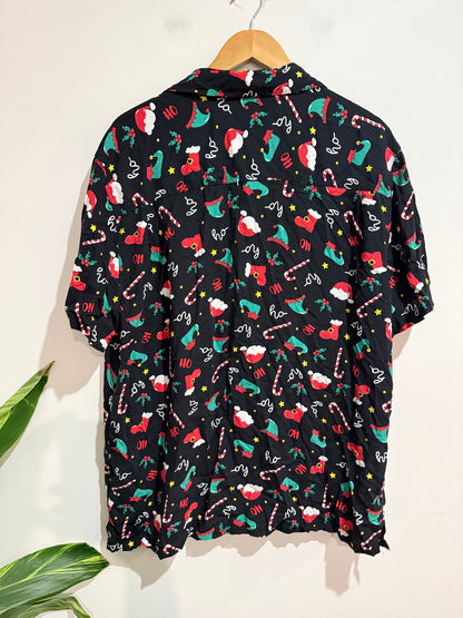 H & H Christmas Button-down Shirt Size 2XL