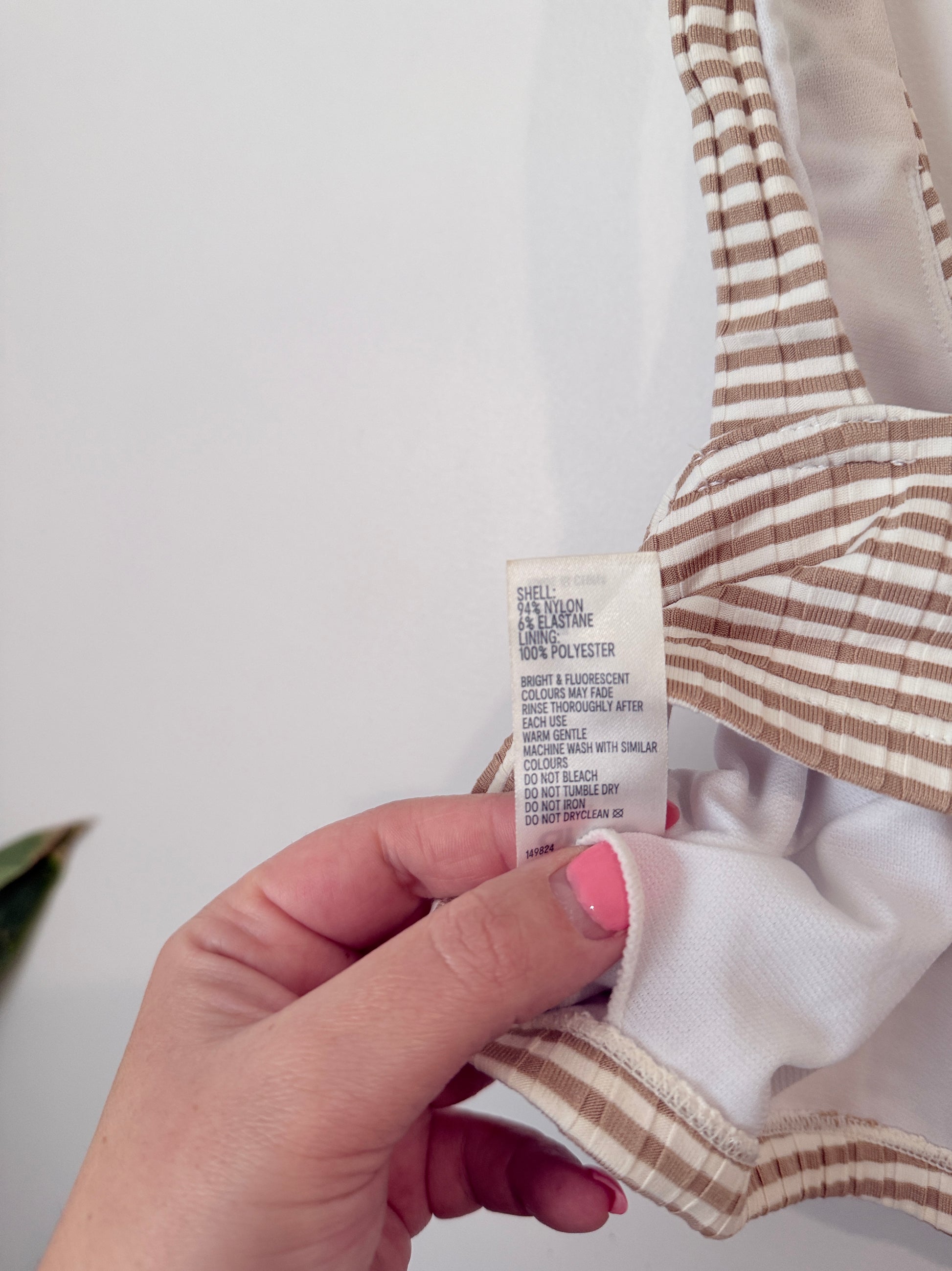Anko Crinkle Bralette Bikini Top Size 14